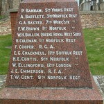 Feltwell War Memorial - Great War Face 1