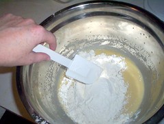 stir flour in