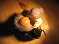 Grandama greet Jimmy and Grandad on their return