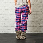 Bedroom Athletics - Matilda - Woven Check Lounge Pants - Magenta