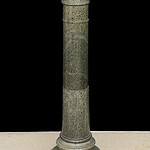 Antique Green Marble Carved Pedestal