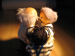 Grandama greet Jimmy and Grandad on their return