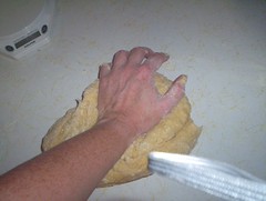 kneading with camera strap
