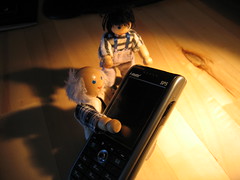 Jimmy tries out a new phone