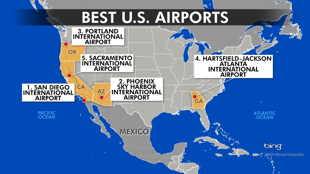 All Of Us Airports Map MAP USA BEST US AIRPORTS 