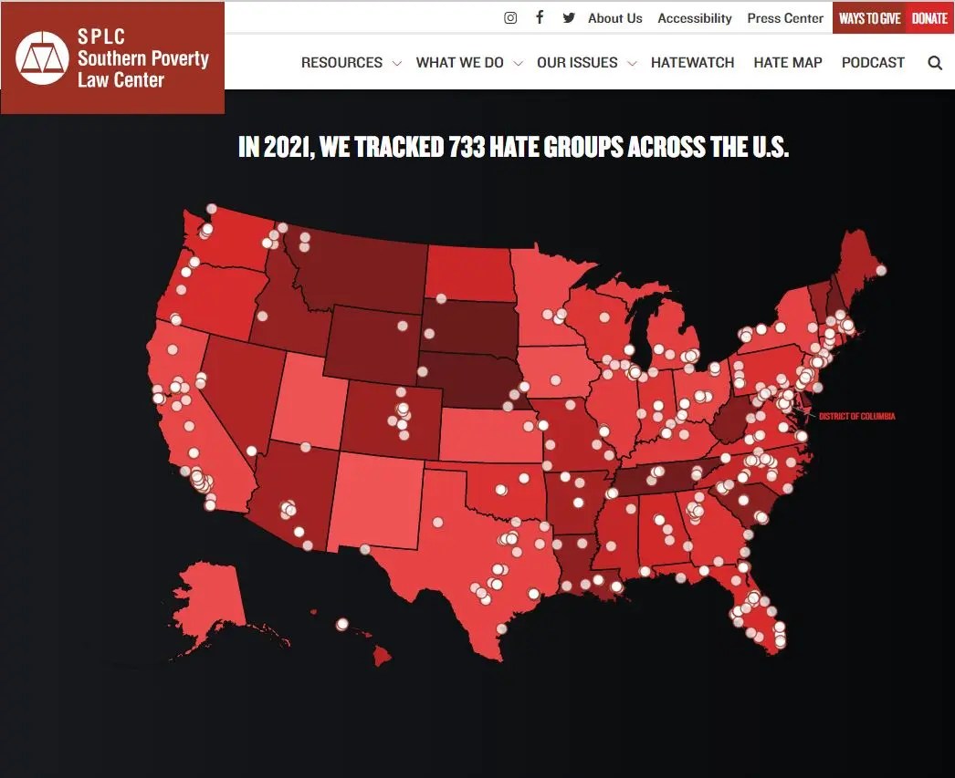 Respond As SPLC Continues To Brand Them Hate Groups 2021 Hate Map 