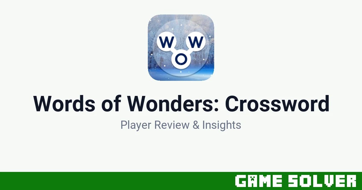Words of Wonders: Crossword featured image