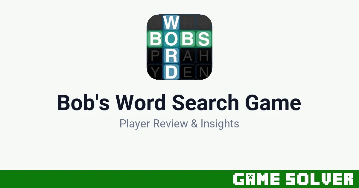 Bob's Word Search Game - TeamWeb Limited 1 Bob's Word Search Game featured image