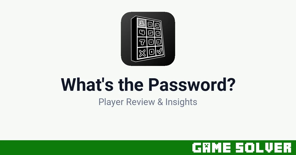 What's the Password? featured image