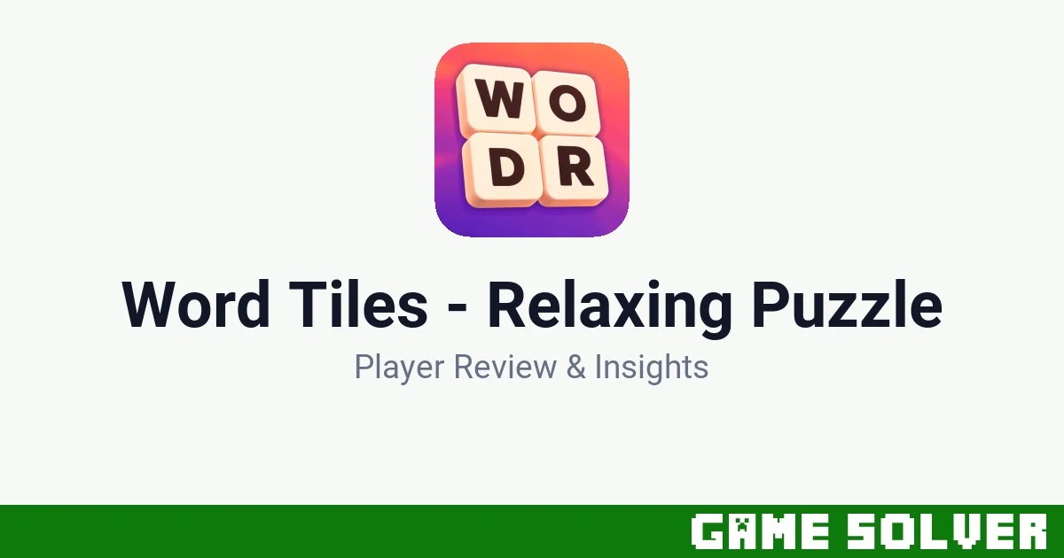 Word Tiles - Relaxing Puzzle featured image