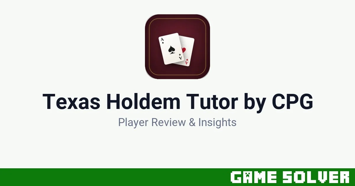 Texas Holdem Tutor by CPG featured image