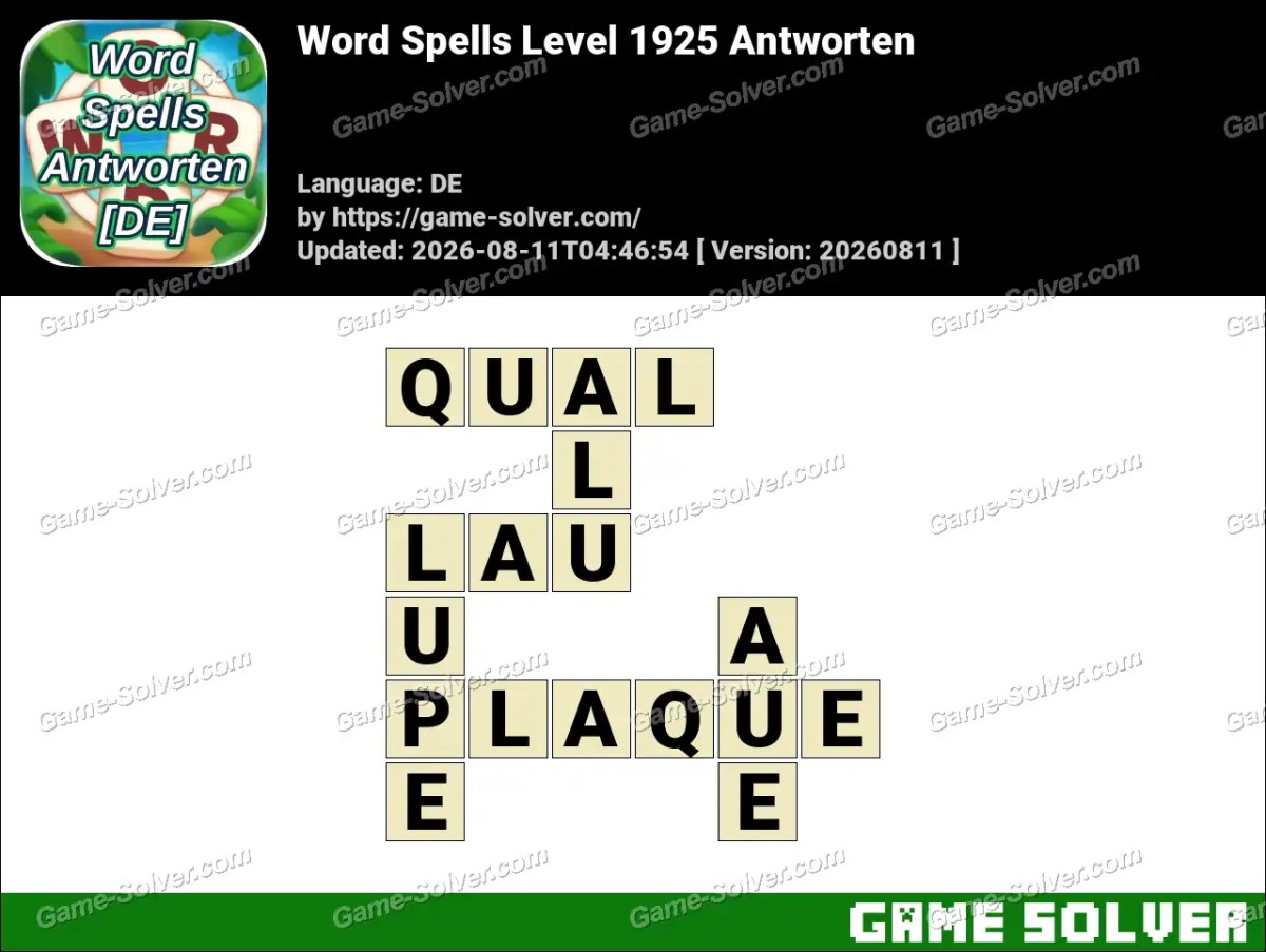 Word Spells: Wörter Spiele [DE] Level 1925 Antworten