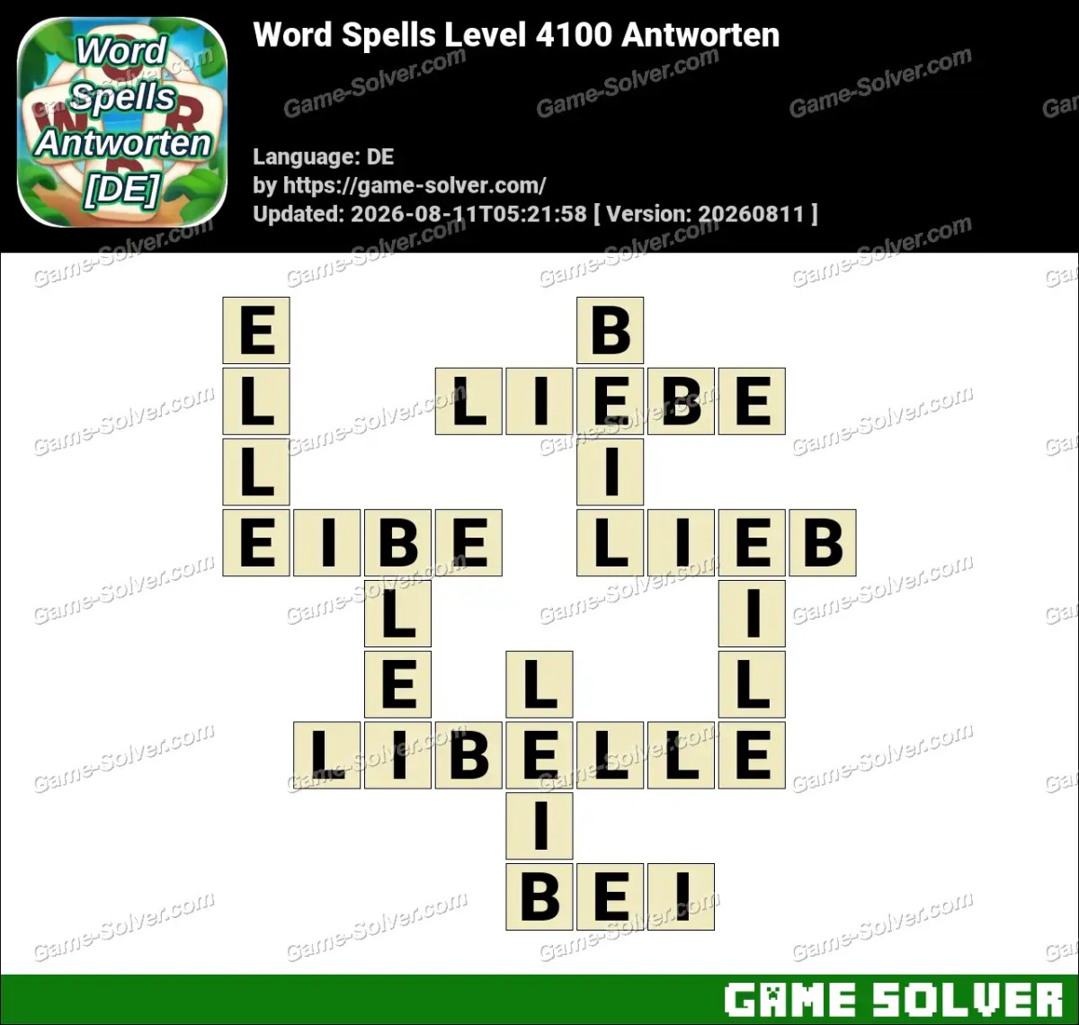 Word Spells: Wörter Spiele [DE] Level 4100 Antworten