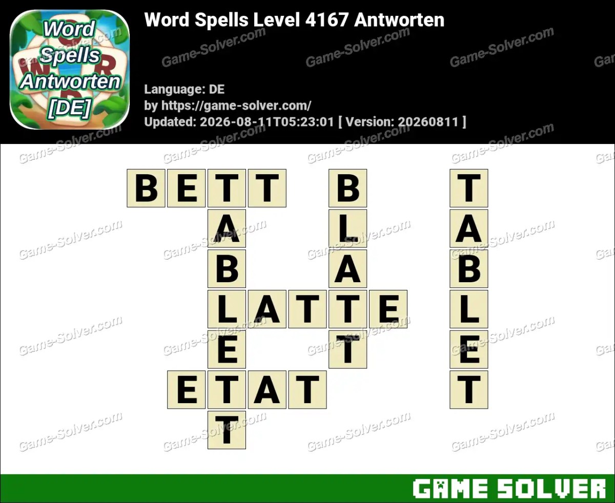 Word Spells: Wörter Spiele [DE] Level 4167 Antworten