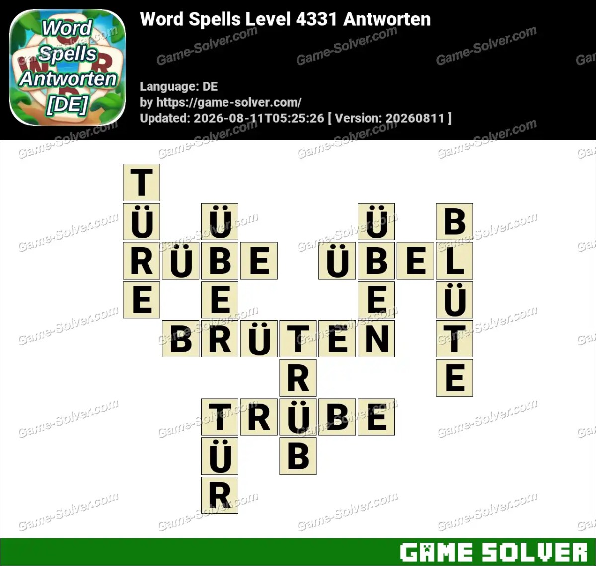 Word Spells: Wörter Spiele [DE] Level 4331 Antworten
