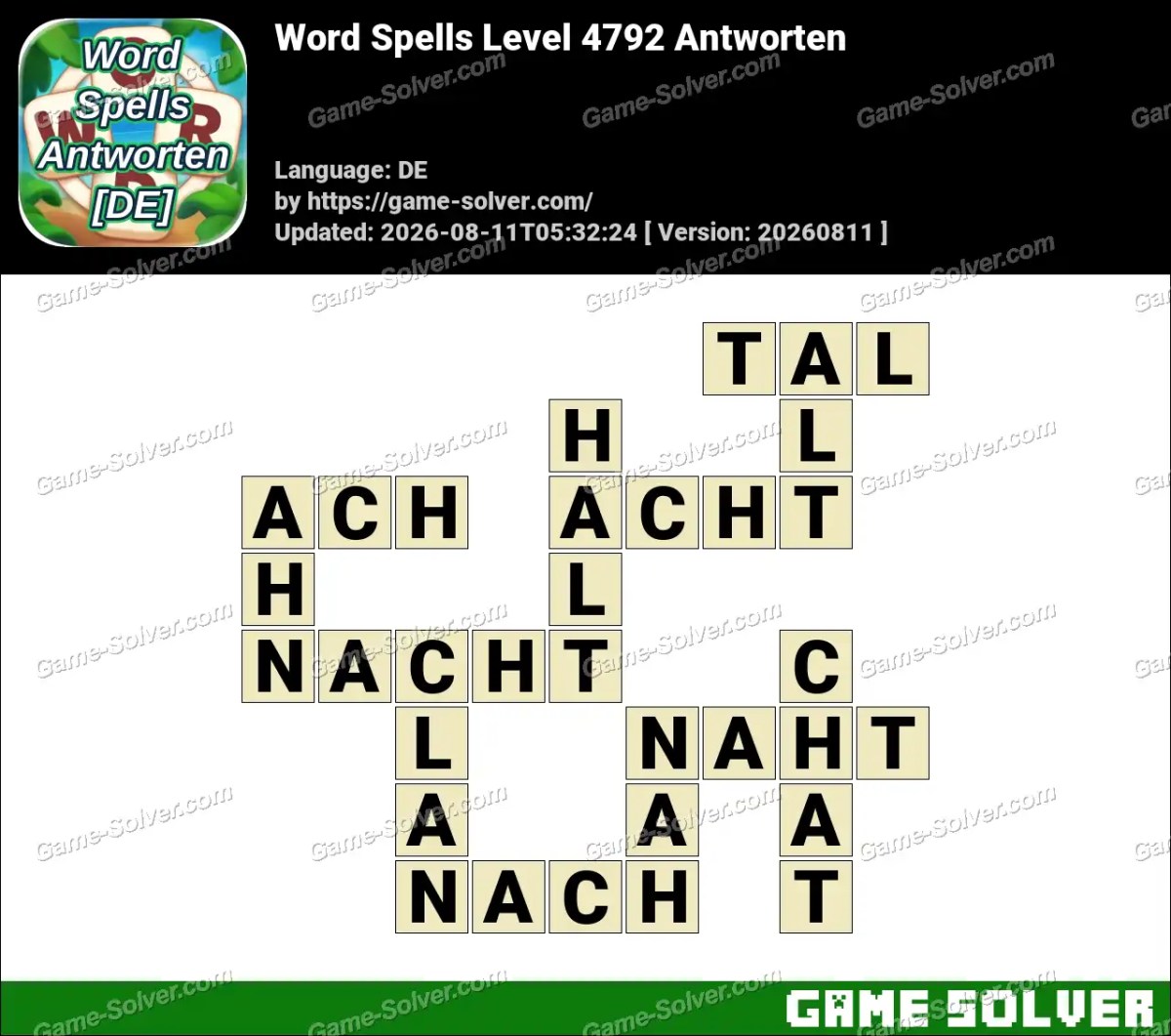 Word Spells: Wörter Spiele [DE] Level 4792 Antworten