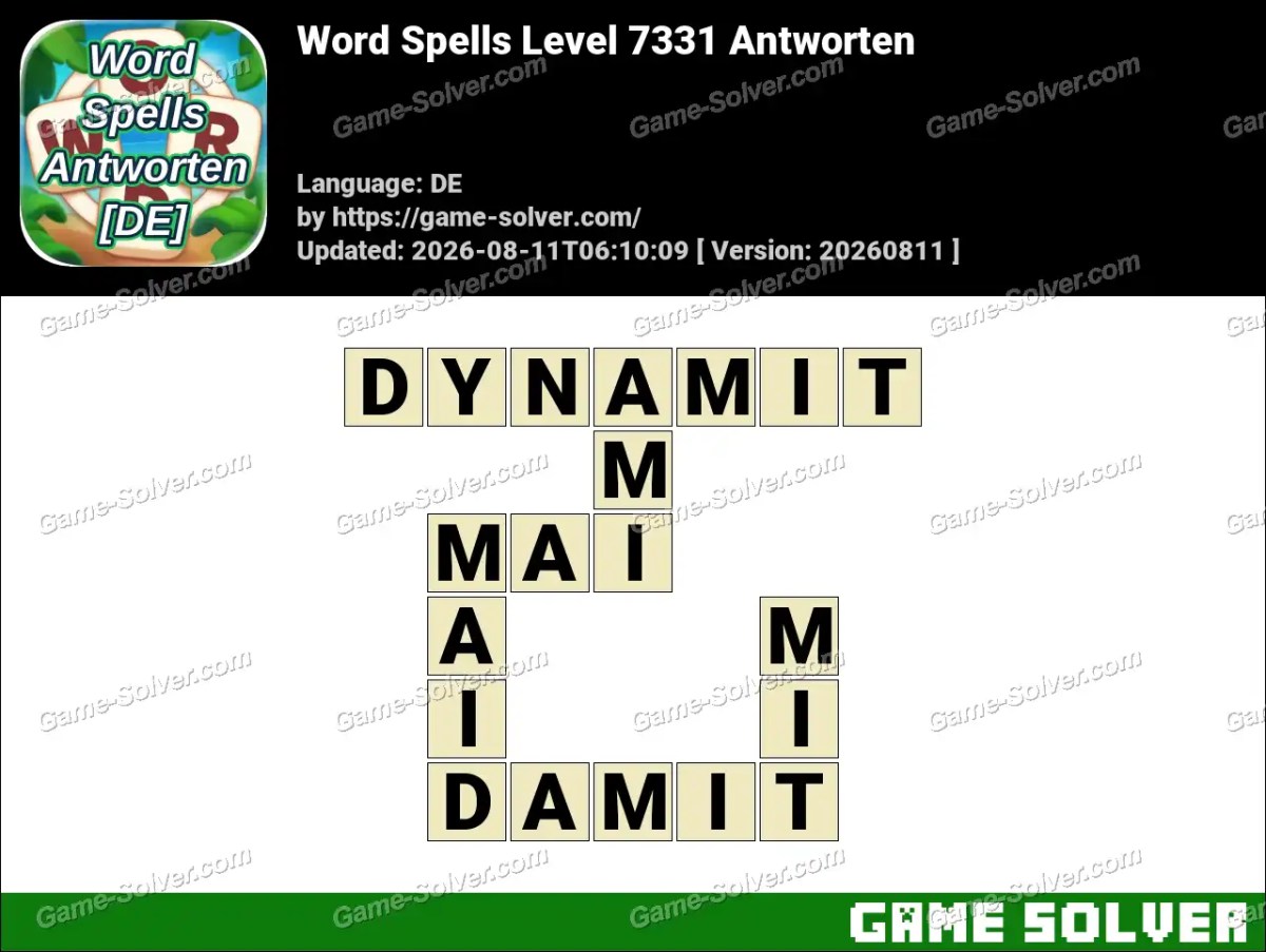 Word Spells: Wörter Spiele [DE] Level 7331 Antworten