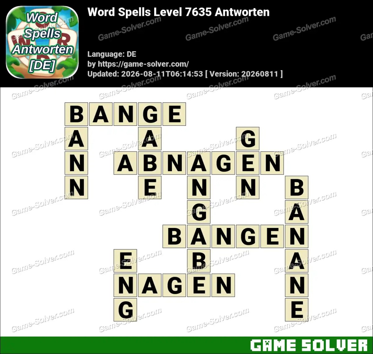 Word Spells: Wörter Spiele [DE] Level 7635 Antworten