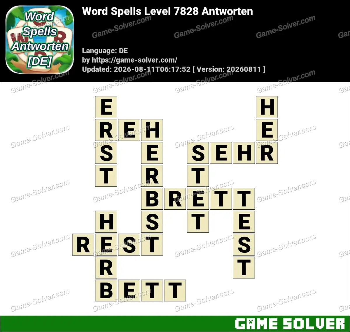 Word Spells: Wörter Spiele [DE] Level 7828 Antworten