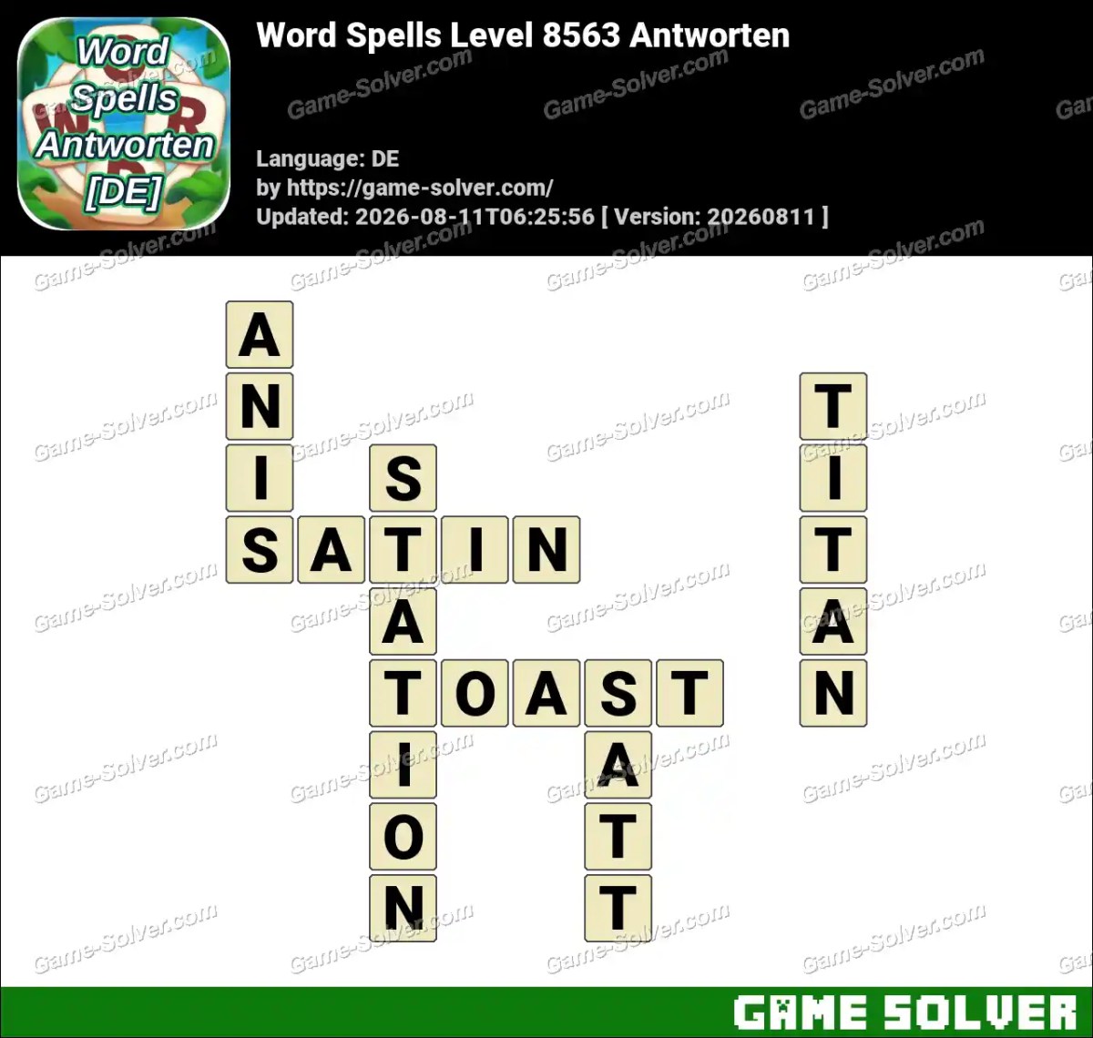 Word Spells: Wörter Spiele [DE] Level 8563 Antworten
