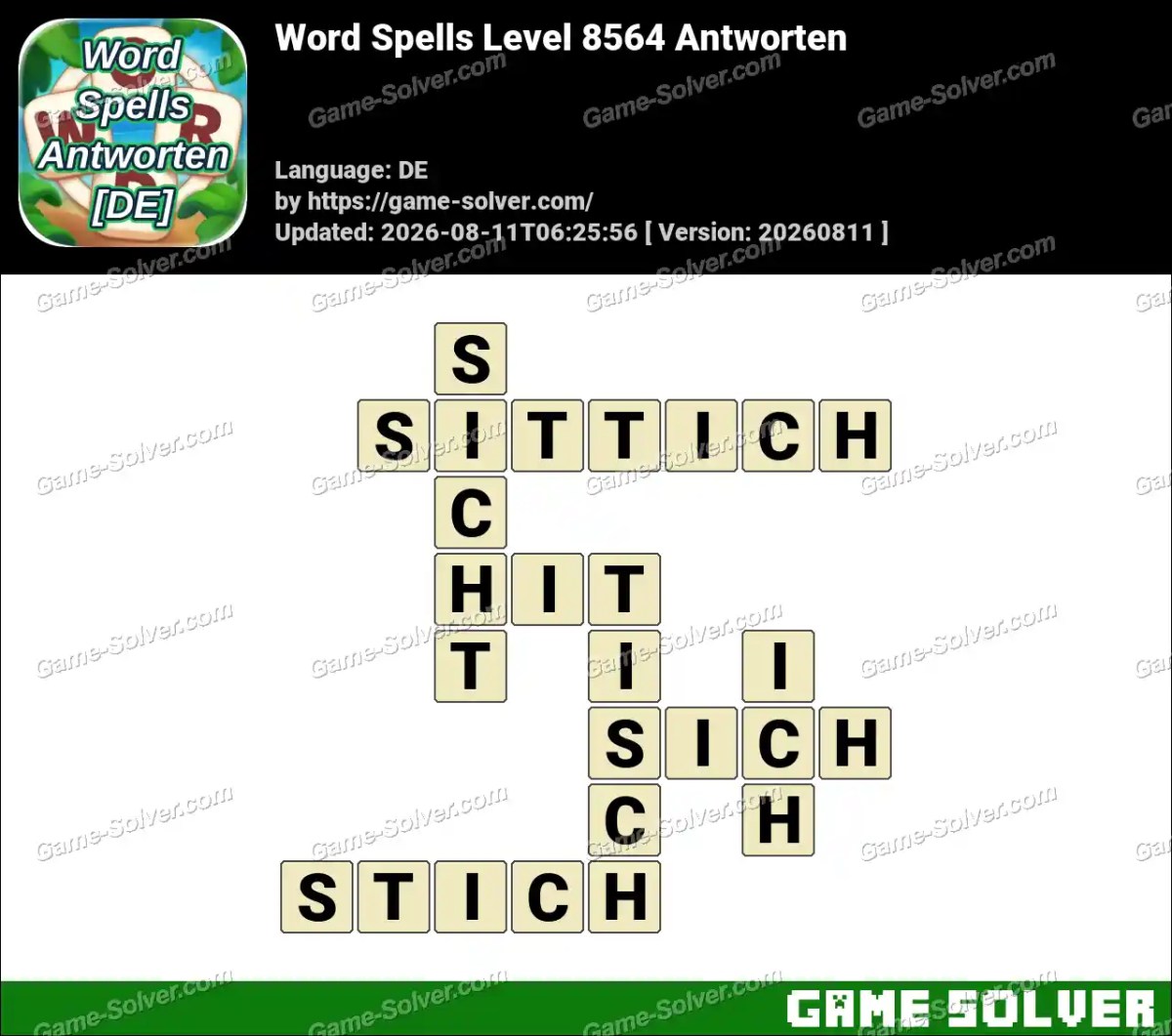 Word Spells: Wörter Spiele [DE] Level 8564 Antworten