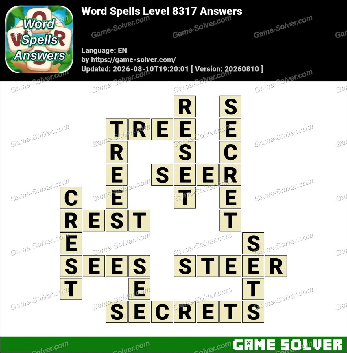 Word Spells Level 8317 Answers Word Spells Level 8317 Answers