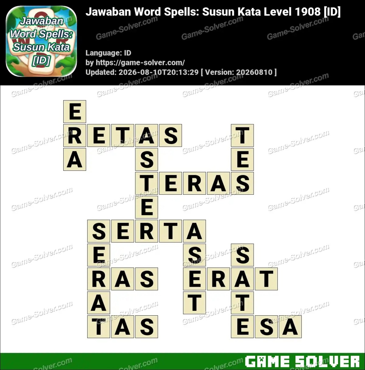 Jawaban Word Spells: Susun Kata Level 1908 [ID]