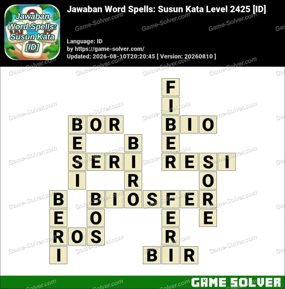 Jawaban Word Spells: Susun Kata Level 2425 [ID]