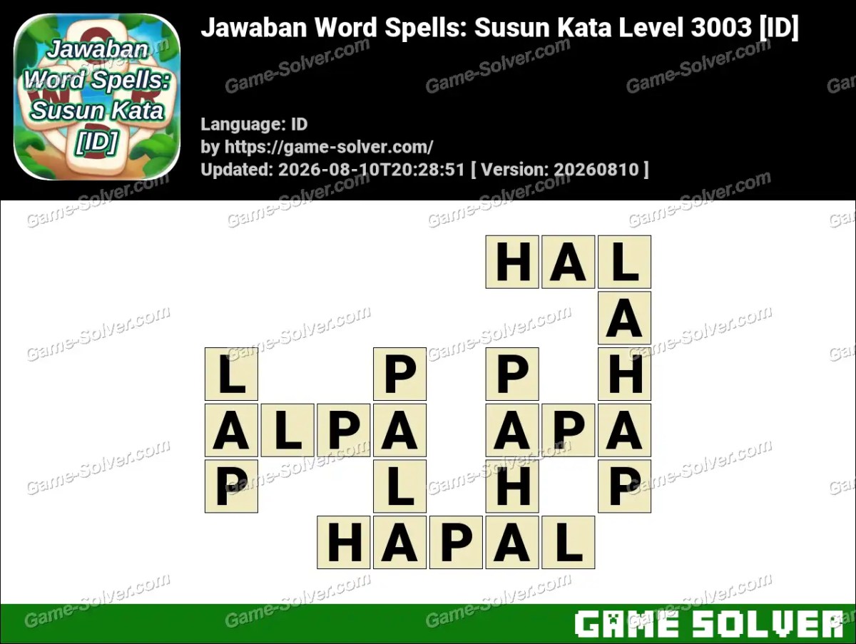 Jawaban Word Spells: Susun Kata Level 3003 [ID]