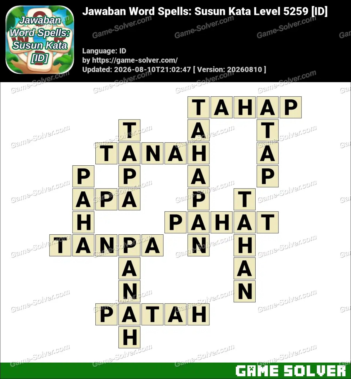 Jawaban Word Spells: Susun Kata Level 5259 [ID]