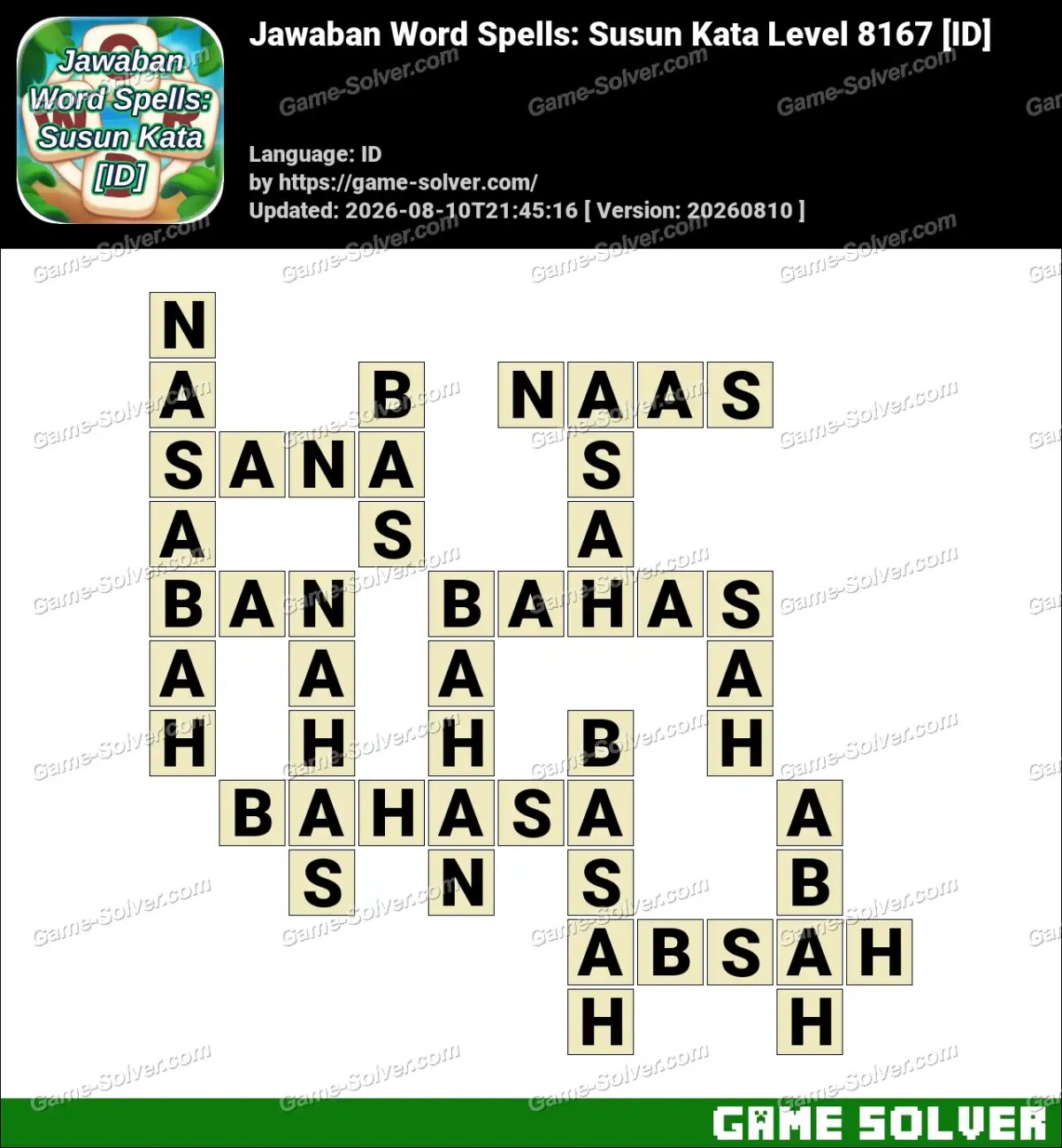 Jawaban Word Spells: Susun Kata Level 8167 [ID]