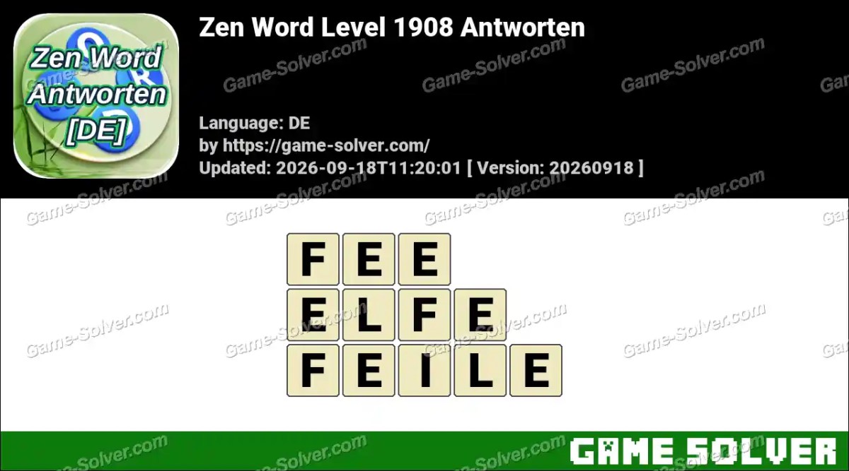 Zen Word Level 1908 Antworten