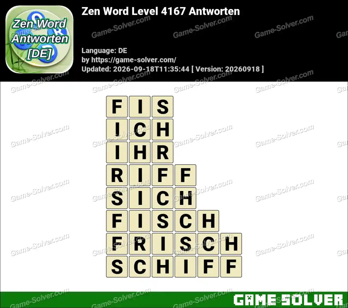 Zen Word Level 4167 Antworten