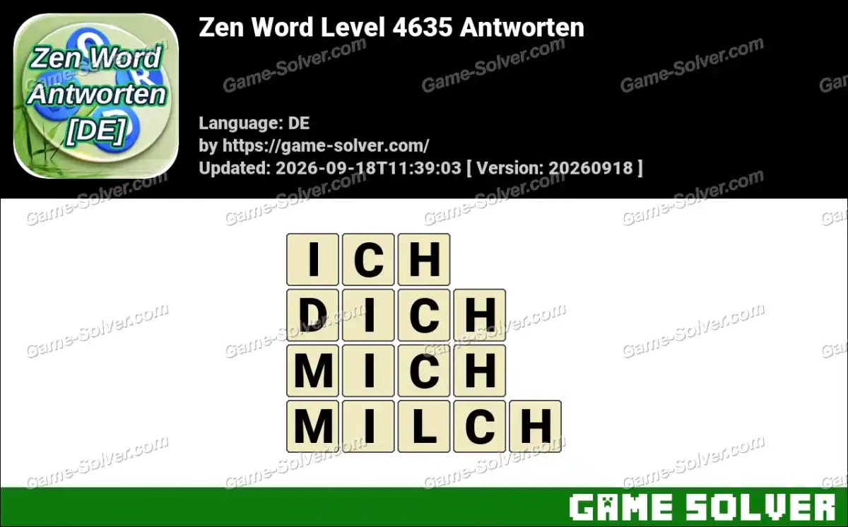 Zen Word Level 4635 Antworten