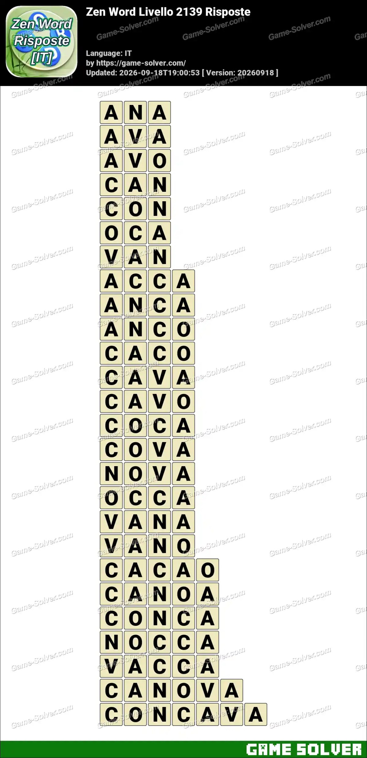 Zen Word Livello 2139 Risposte Zen Word Livello 2139 Risposte