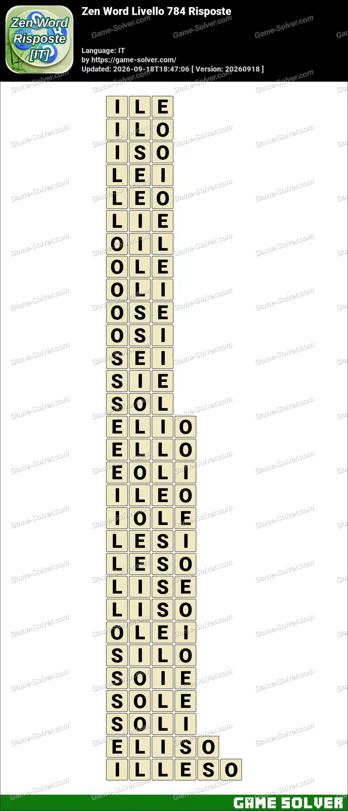 Zen Word Livello 784 Risposte