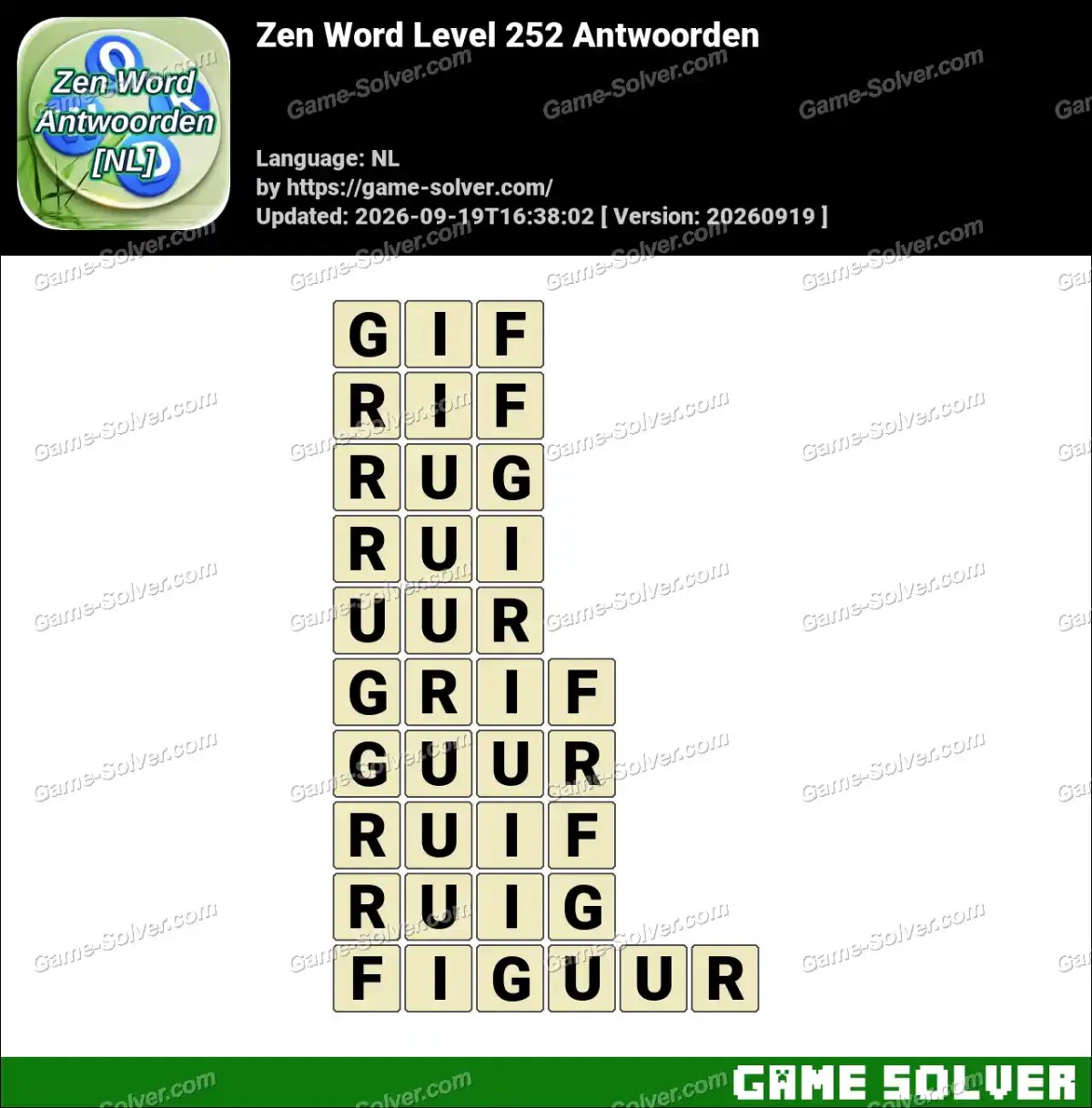 Zen Word Level 252 Antwoorden Zen Word Level 252 Antwoorden