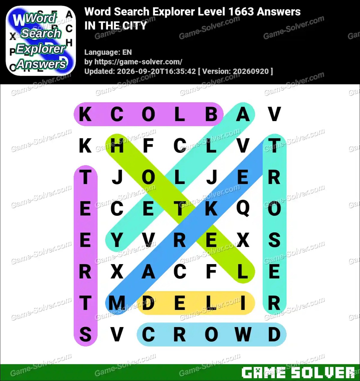 Word Search Explorer Level 1663 Answers