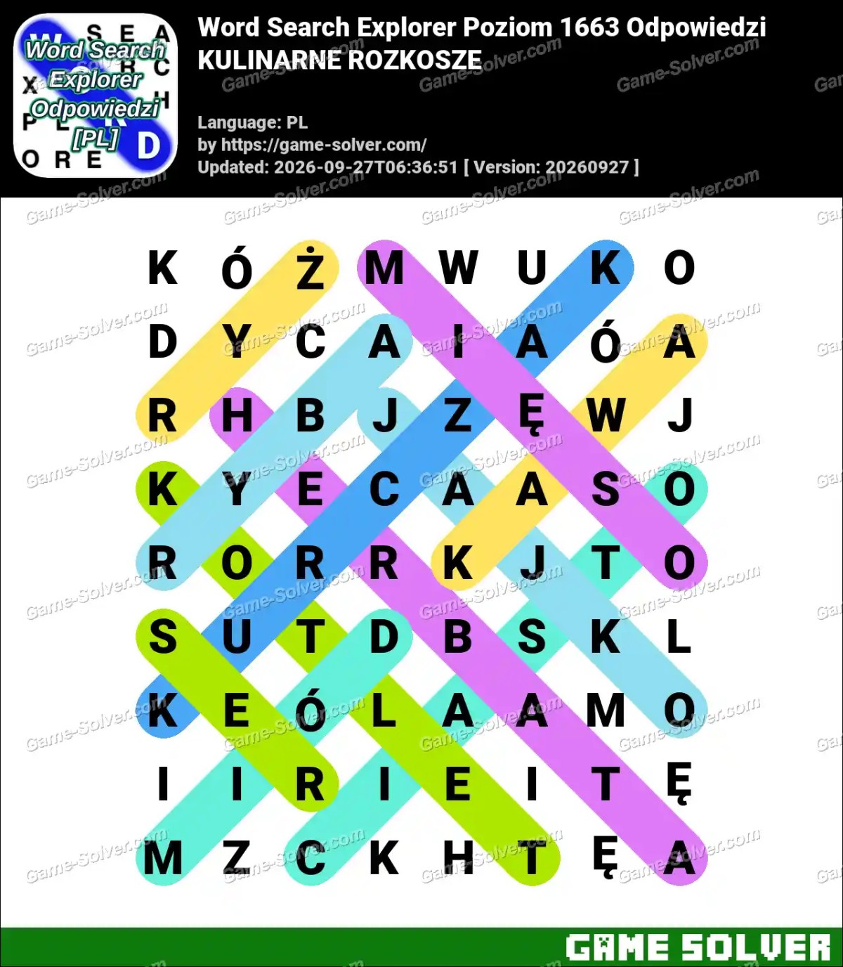 Word Search Explorer Poziom 1663 Odpowiedzi