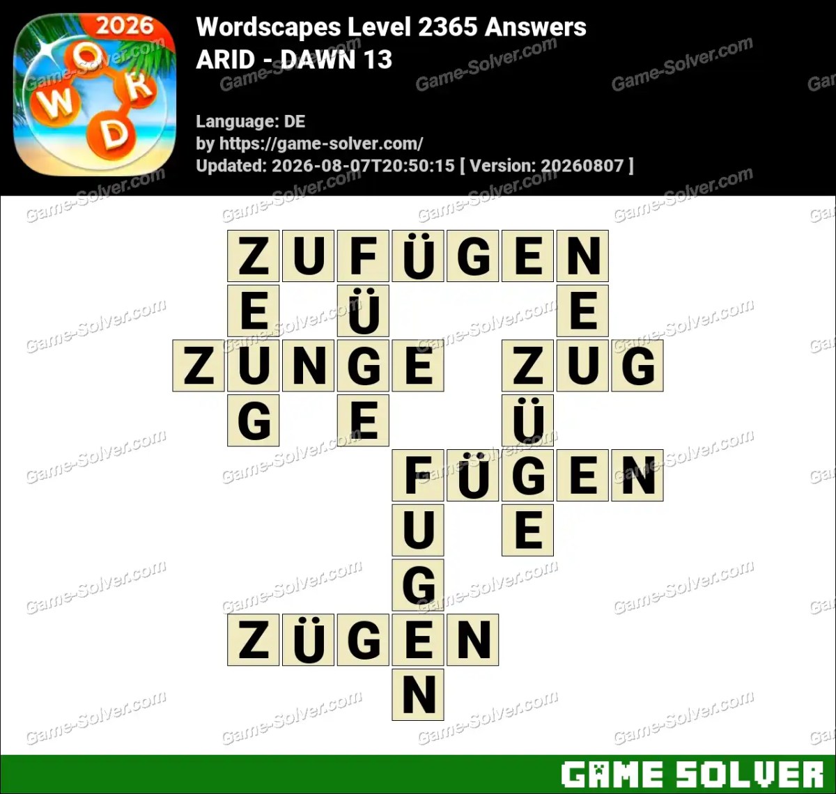 Wordscapes Deutsche Level 2365 Answers — ARID - DAWN 13 Wordscapes Deutsche Level 2365 Answers — ARID - DAWN 13