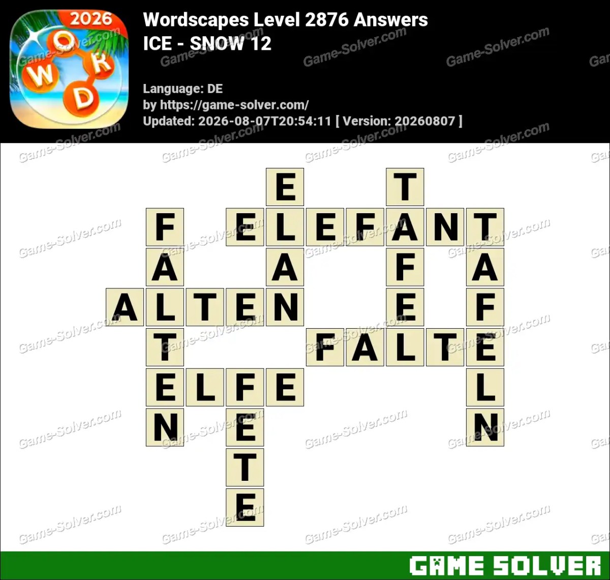 Wordscapes Deutsche Level 2876 Answers — ICE - SNOW 12 Wordscapes Deutsche Level 2876 Answers — ICE - SNOW 12