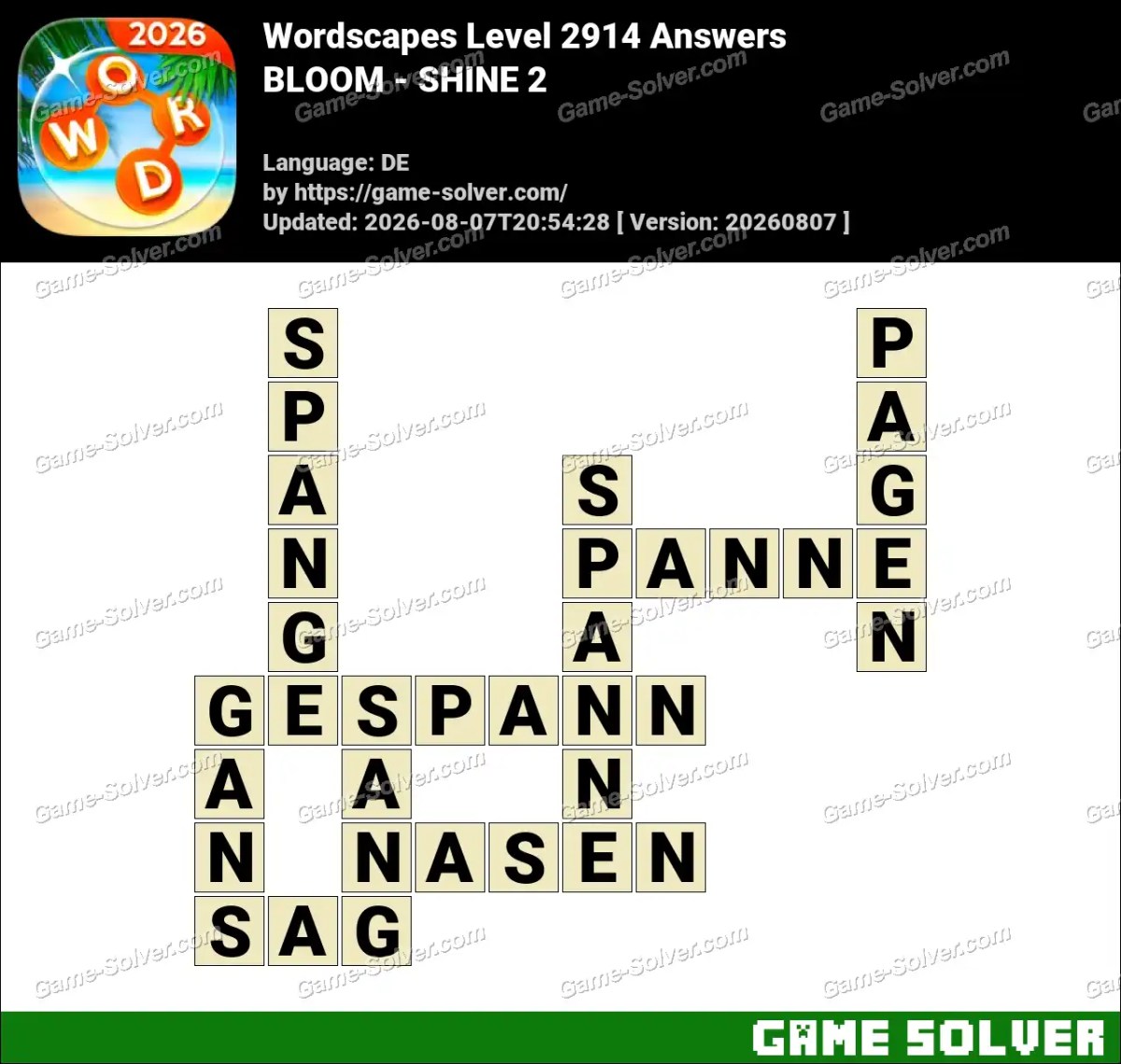 Wordscapes Deutsche Level 2914 Answers — BLOOM - SHINE 2 Wordscapes Deutsche Level 2914 Answers — BLOOM - SHINE 2