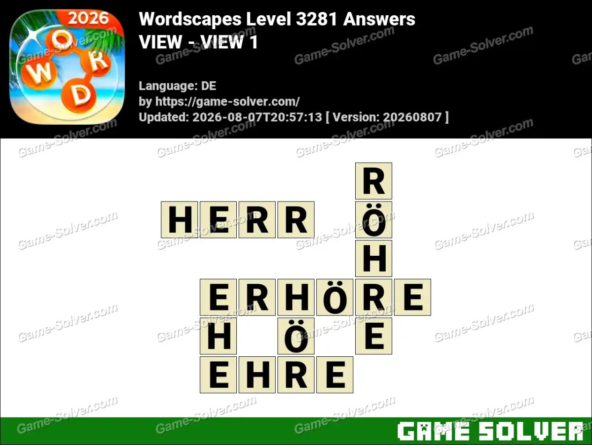 Wordscapes Deutsche Level 3281 Answers — VIEW - VIEW 1 Wordscapes Deutsche Level 3281 Answers — VIEW - VIEW 1