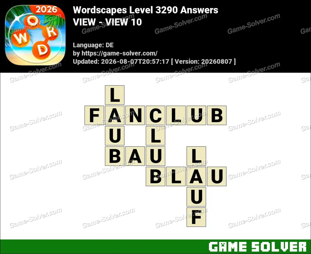 Wordscapes Deutsche Level 3290 Answers — VIEW - VIEW 10 Wordscapes Deutsche Level 3290 Answers — VIEW - VIEW 10