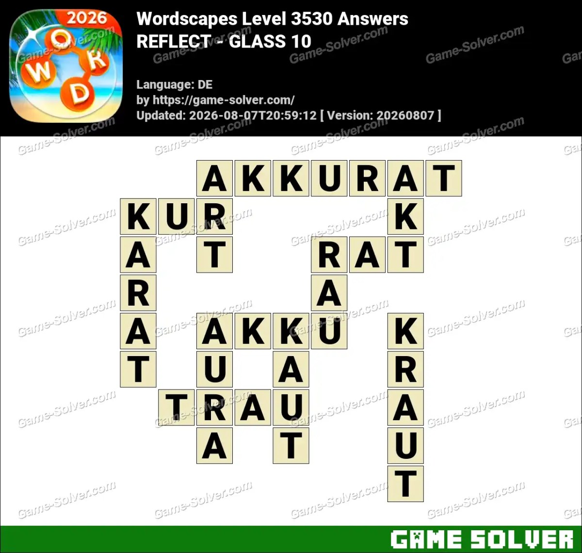 Wordscapes Deutsche Level 3530 Answers — REFLECT - GLASS 10 Wordscapes Deutsche Level 3530 Answers — REFLECT - GLASS 10