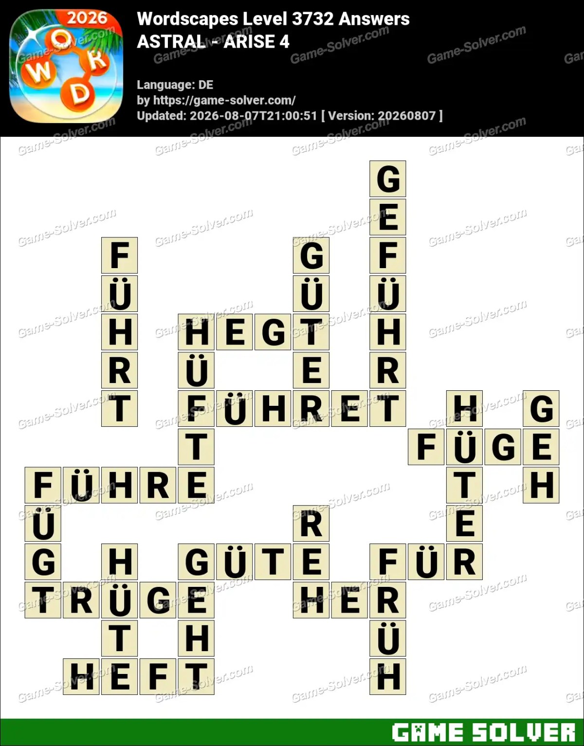 Wordscapes Deutsche Level 3732 Answers — ASTRAL - ARISE 4 Wordscapes Deutsche Level 3732 Answers — ASTRAL - ARISE 4