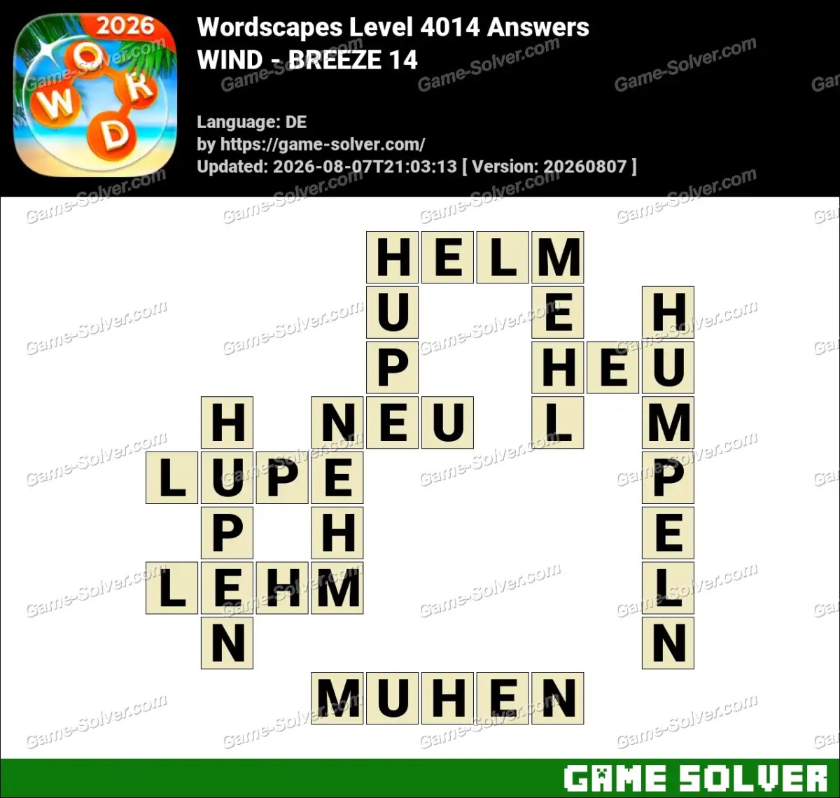 Wordscapes Deutsche Level 4014 Answers — WIND - BREEZE 14 Wordscapes Deutsche Level 4014 Answers — WIND - BREEZE 14