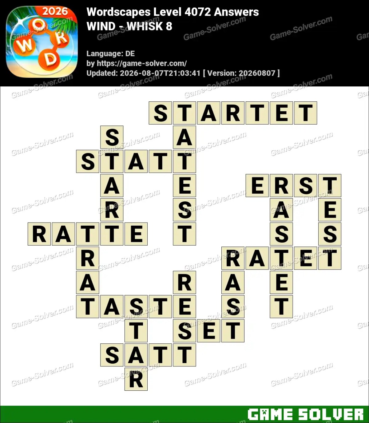 Wordscapes Deutsche Level 4072 Answers — WIND - WHISK 8 Wordscapes Deutsche Level 4072 Answers — WIND - WHISK 8