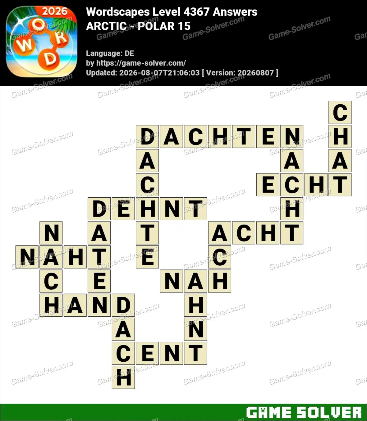 Wordscapes Deutsche Level 4367 Answers — ARCTIC - POLAR 15 Wordscapes Deutsche Level 4367 Answers — ARCTIC - POLAR 15