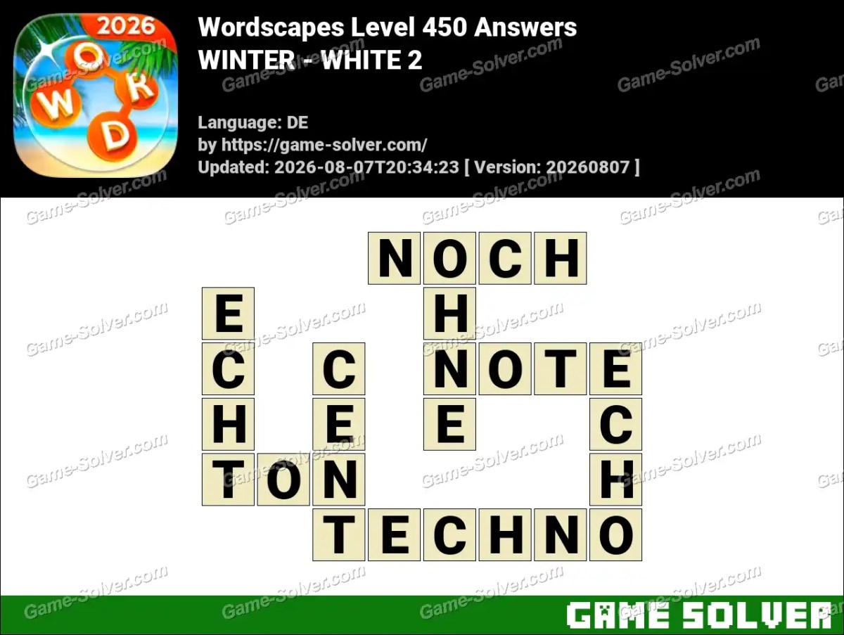 Wordscapes Deutsche Level 450 Answers — WINTER - WHITE 2 Wordscapes Deutsche Level 450 Answers — WINTER - WHITE 2